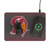 Tampa Bay Buccaneers Historic Collection Linen 15-Watt Wireless Charger and Mouse Pad