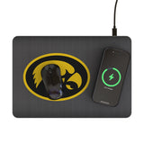 University of Iowa Hawkeyes Linen 15-Watt Wireless Charger and Mouse Pad
