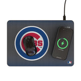 Chicago Cubs Linen 15-Watt Wireless Charger and Mouse Pad