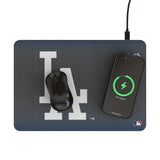 LA Dodgers Linen 15-Watt Wireless Charger and Mouse Pad
