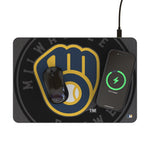 Milwaukee Brewers Personalized Tilt 15-Watt Wireless Charger and Mouse Pad