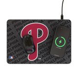 Philadelphia Phillies Monocolor Tilt 15-Watt Wireless Charger and Mouse Pad