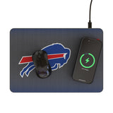 Buffalo Bills Linen 15-Watt Wireless Charger and Mouse Pad