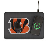 Cincinnati Bengals Linen 15-Watt Wireless Charger and Mouse Pad