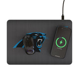 Carolina Panthers Linen 15-Watt Wireless Charger and Mouse Pad