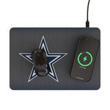 Dallas Cowboys Linen 15-Watt Wireless Charger and Mouse Pad