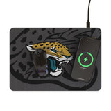 Jacksonville Jaguars Monocolor Tilt 15-Watt Wireless Charger and Mouse Pad