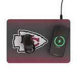 Kansas City Chiefs Linen 15-Watt Wireless Charger and Mouse Pad