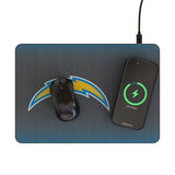 Los Angeles Chargers Linen 15-Watt Wireless Charger and Mouse Pad