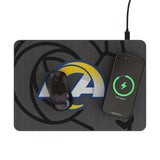 Los Angeles Rams Monocolor Tilt 15-Watt Wireless Charger and Mouse Pad