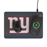 New York Giants Linen 15-Watt Wireless Charger and Mouse Pad