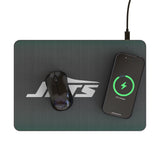 New York Jets Linen 15-Watt Wireless Charger and Mouse Pad