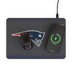 New England Patriots Linen 15-Watt Wireless Charger and Mouse Pad