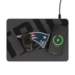 New England Patriots Personalized Tilt 15-Watt Wireless Charger and Mouse Pad