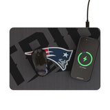 New England Patriots Personalized Tilt 15-Watt Wireless Charger and Mouse Pad