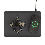 New Orleans Saints Linen 15-Watt Wireless Charger and Mouse Pad