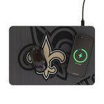 New Orleans Saints Personalized Tilt 15-Watt Wireless Charger and Mouse Pad