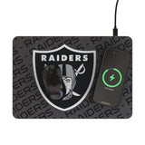Las Vegas Raiders Personalized Tilt 15-Watt Wireless Charger and Mouse Pad