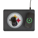 Pittsburgh Steelers Linen 15-Watt Wireless Charger and Mouse Pad