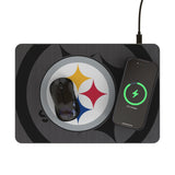 Pittsburgh Steelers Personalized Tilt 15-Watt Wireless Charger and Mouse Pad