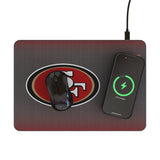 San Francisco 49ers Linen 15-Watt Wireless Charger and Mouse Pad