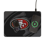 San Francisco 49ers Personalized Tilt 15-Watt Wireless Charger and Mouse Pad