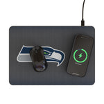 Seattle Seahawks Linen 15-Watt Wireless Charger and Mouse Pad