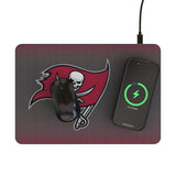 Tampa Bay Buccaneers Linen 15-Watt Wireless Charger and Mouse Pad