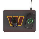 Washington Commanders Linen 15-Watt Wireless Charger and Mouse Pad