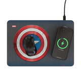 Marvel Avengers Captain America Grid 15-Watt Wireless Charger and Mouse Pad