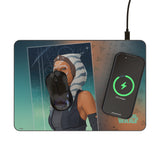 Star Wars Ahsoka Portrait 15-Watt Wireless Charger and Mouse Pad
