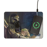 Star Wars: The Mandalorian Din Djarin Portrait 15-Watt Wireless Charger and Mouse Pad