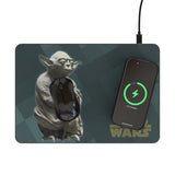 Star Wars Yoda Color Block 15-Watt Wireless Charger and Mouse Pad