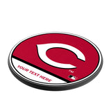 Cincinnati Reds Personalized Endzone Solid 15-Watt Wireless Charger