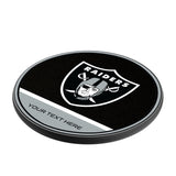 Las Vegas Raiders Personalized Endzone Solid 15-Watt Wireless Charger