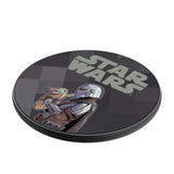 Star Wars: The Mandalorian Grogu and Din Djarin Color Block 15-Watt Wireless Charger