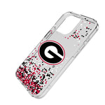 University of Georgia Bulldogs Confetti Clear Phone Case for Apple iPhone