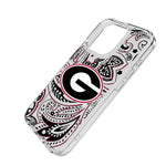 University of Georgia Bulldogs Paisley Clear Phone Case for Apple iPhone