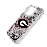University of Georgia Bulldogs Paisley Clear Phone Case for Apple iPhone