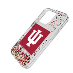 Indiana University Hoosiers Confetti Clear Phone Case for Apple iPhone