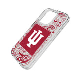 Indiana University Hoosiers Paisley Clear Phone Case for Apple iPhone