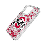 Ohio State University Buckeyes Paisley Clear Phone Case for Apple iPhone