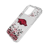 University of Arkansas Fayetteville Razorbacks Confetti Clear Phone Case for Apple iPhone