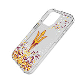 Arizona State University Sun Devils Confetti Clear Phone Case for Apple iPhone