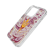 Arizona State University Sun Devils Paisley Clear Phone Case for Apple iPhone