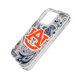 University of Auburn Tigers Paisley Clear Phone Case for Apple iPhone