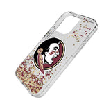 Florida State University Seminoles Confetti Clear Phone Case for Apple iPhone