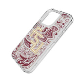 Florida State University Seminoles Athletic Wordmark Paisley Clear Phone Case for Apple iPhone