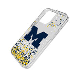 University of Michigan Wolverines Confetti Clear Phone Case for Apple iPhone