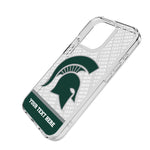 Michigan State University Spartans Personalized EndZone Plus Clear Phone Case for Apple iPhone